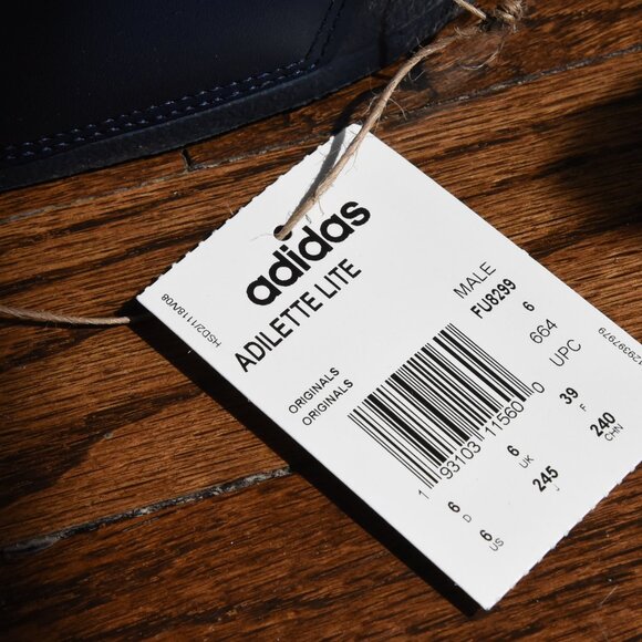 BLUE ADIDAS SLIDES - Picture 6 of 6